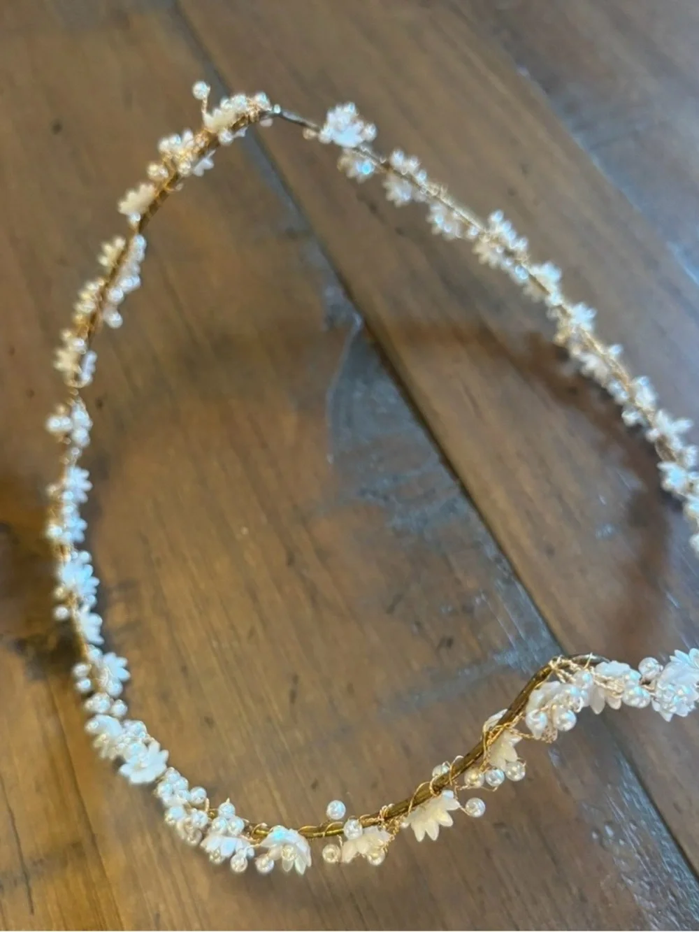 Anthropologie pearl halo headband